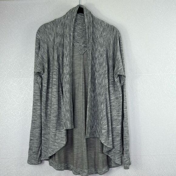 Athleta Nirvana Wear Two Ways Marl Gray Heather Wrap S - Picture 2 of 5